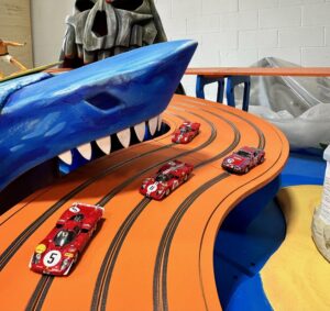 Hot Wheels track with Ferrari’s by Slot Mods Raceways