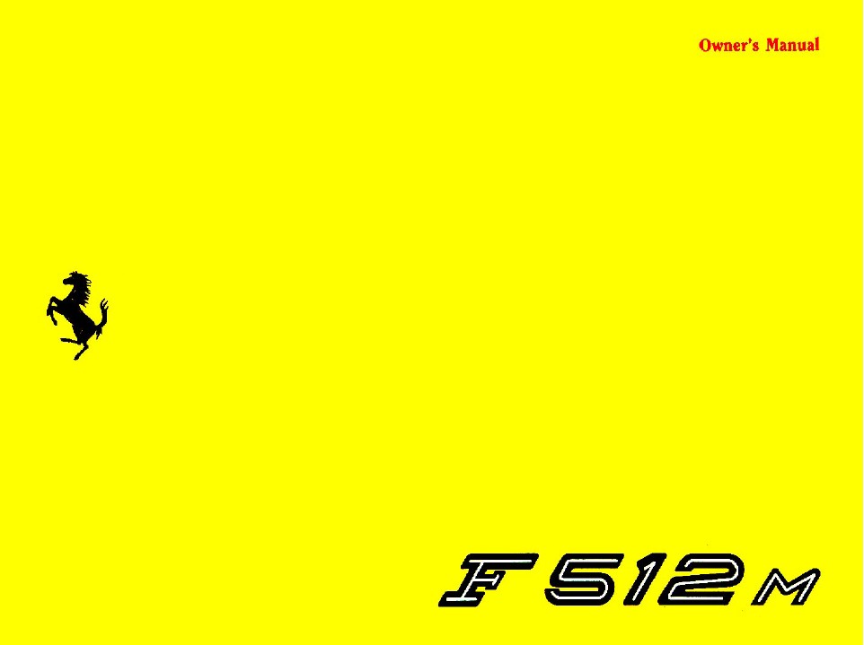 F512 M Owners Manual