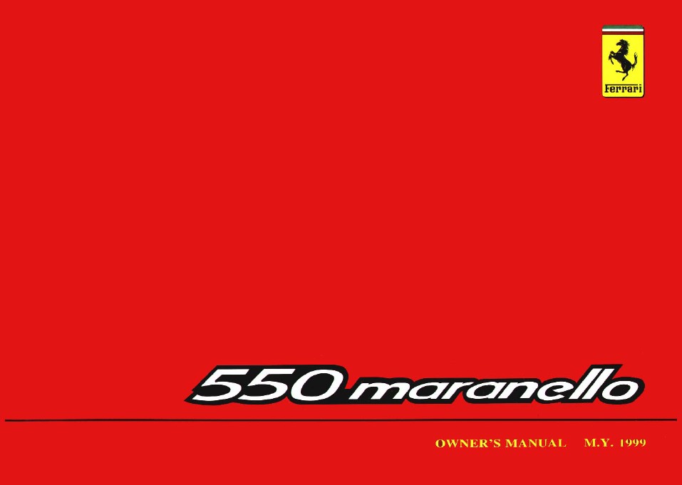 1999 550 Maranello Owners Manual