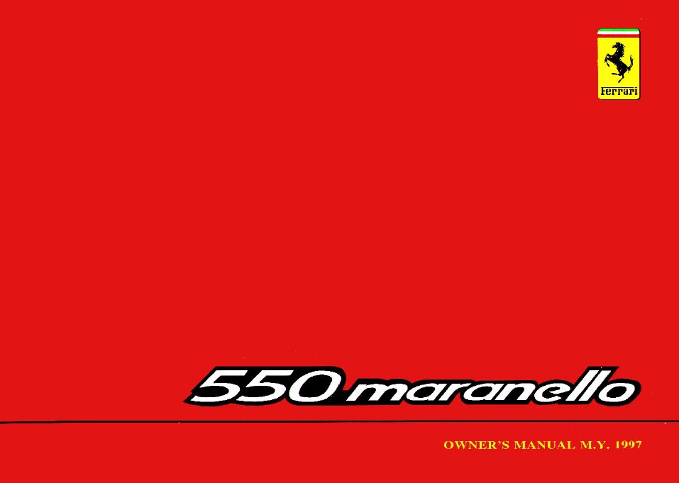 1997 550 Maranello Owners Manual