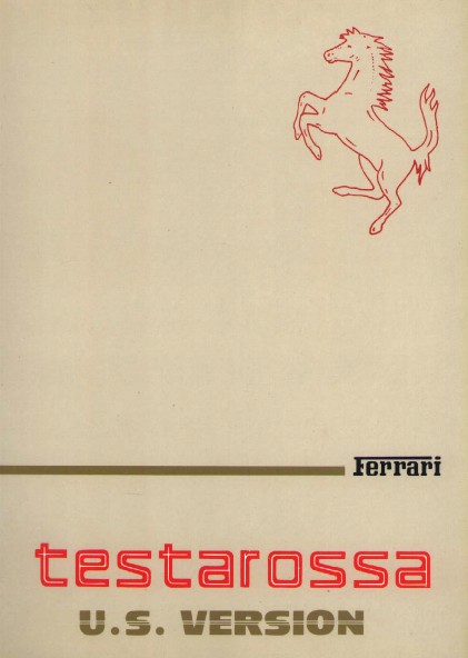 1985/86 Testarossa Owners Manual