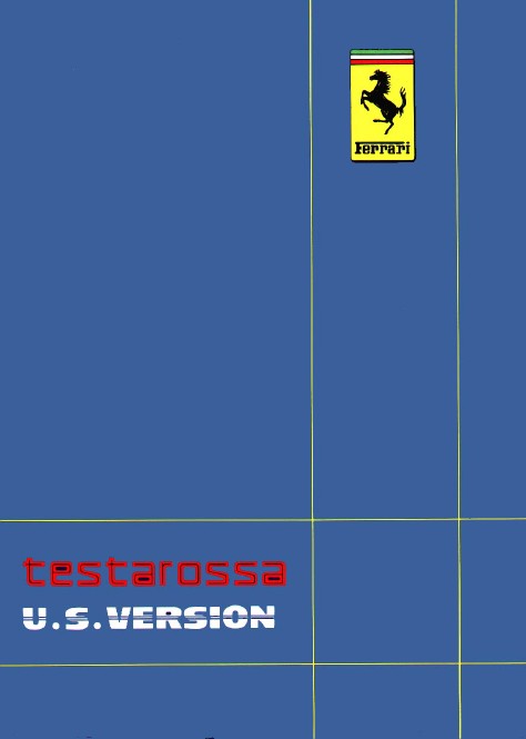 1988 Testarossa Owners Manual