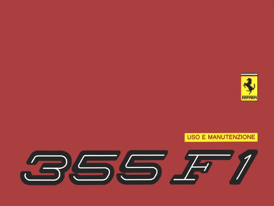 355 F1 Use & Maintenance Manual