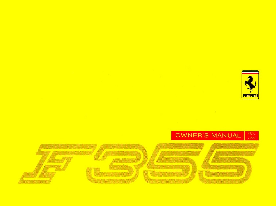 1997 F355 Owners Manual